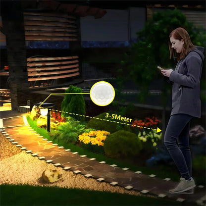Solar Outdoor Lights, Solar Pathway Waterproof Lamp - Motion Sensor Pathway Light Landscape Path Lighting Yard Backyard Lawn