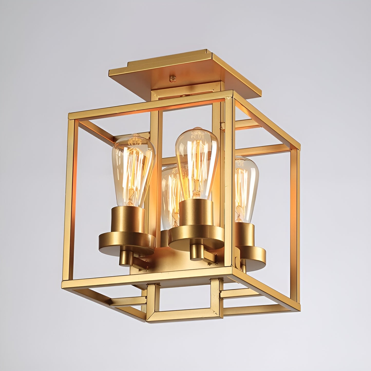 Modern Industrial Style Metal Square Wall Light, Ceiling Flush Mount Scifi Chandelier
