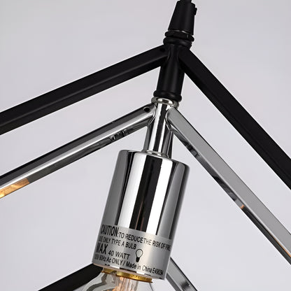 Sci-fi Cube Lantern, Geometric Square/Rectangle Pendant - Minimalist Light by DecoMust