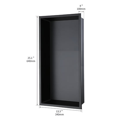 Stainless Steel Rectangular Shower Niche, Bathroom Hardware Recessed Shelf  24,5" x 12,5"