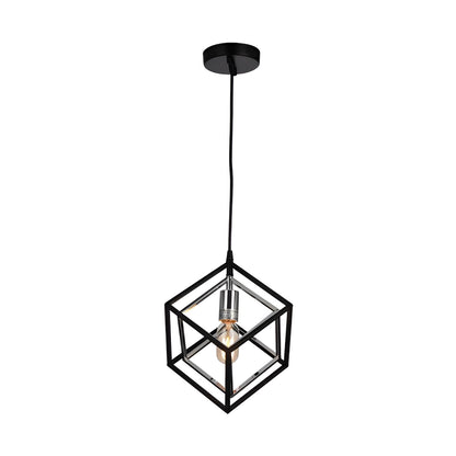 Sci-fi Cube Lantern, Geometric Square/Rectangle Pendant - Minimalist Light by DecoMust