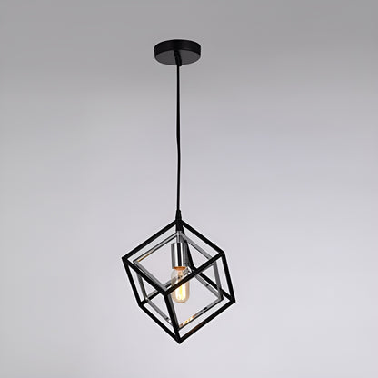 Sci-fi Cube Lantern, Geometric Square/Rectangle Pendant - Minimalist Light by DecoMust